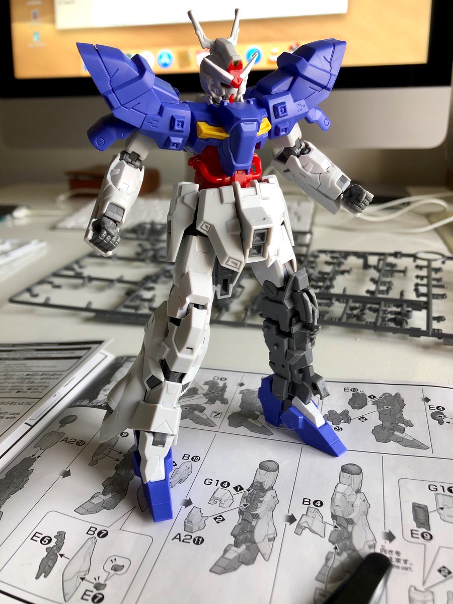 Progress shot. This is quite possibly the best  #gunpla I’ve ever built. The inner frame on the leg is insane for a High Grade!