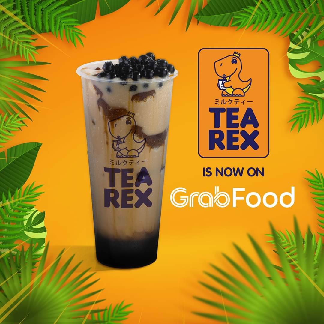 LoradelRomero's tweet photo. RAWR! Say hello to your favorite milktea on GrabFood PH! Cool down and enjoy milk teas, fruit teas, smooth-teas, and yoghurt drinks from Tea Rex!  
GRAB YOURS NOW!
#GrabFoodPH #TeaRex #MilkteaWithABite #milktea #milkteaphilippines #milkteaph #milktealover
#FRUIT
#FruitasHoldings https://t.co/BdSK3ZPfrc