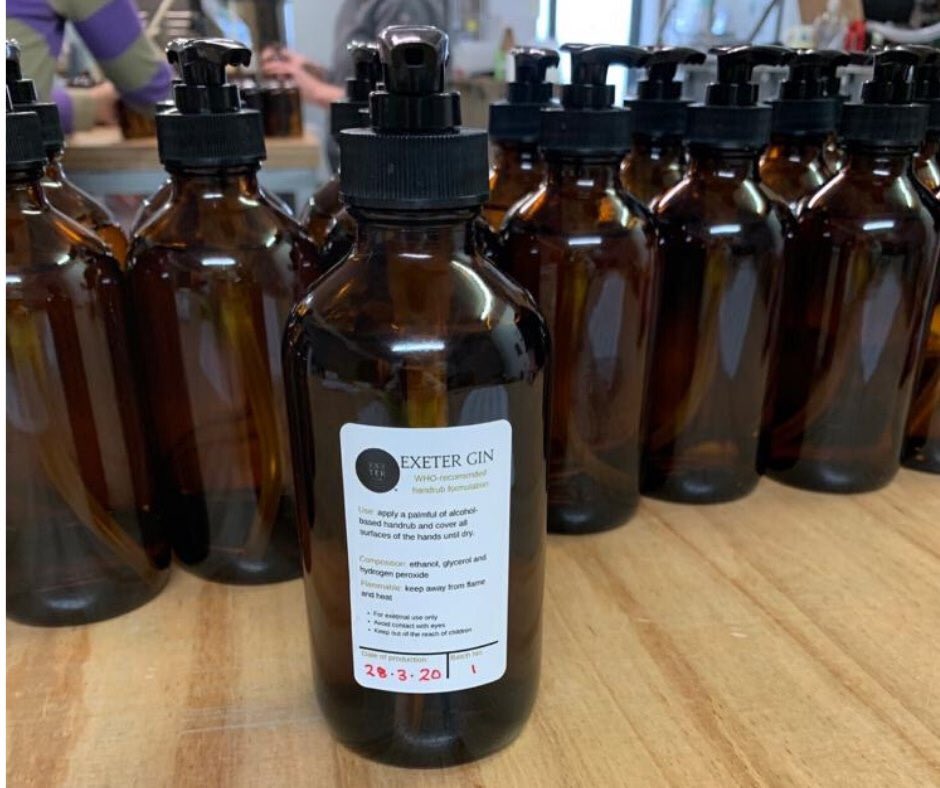 TNH_SW's tweet image. We had a busy but super positive and productive day yesterday working with our awesome friends at @Exeter_Gin making hand sanitiser for frontline workers. First batch done - just another 3500 bottles to do! 🤪 #Covid_19 #SupportTheNHS #SupportOurCarers