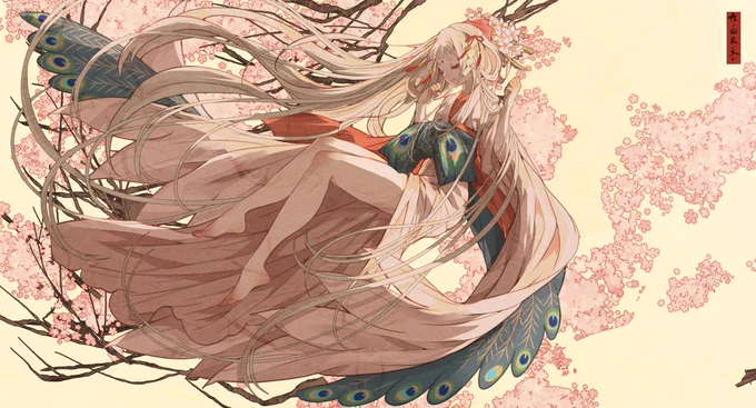 先日の桜イラストの構造が知りたいというお問合せが何件かあったので

特に変わったことはしていないのですが、『人物→背後桜→手前桜→最手前桜と鳥』を組み合わせています。BGカラーは最後に決める 