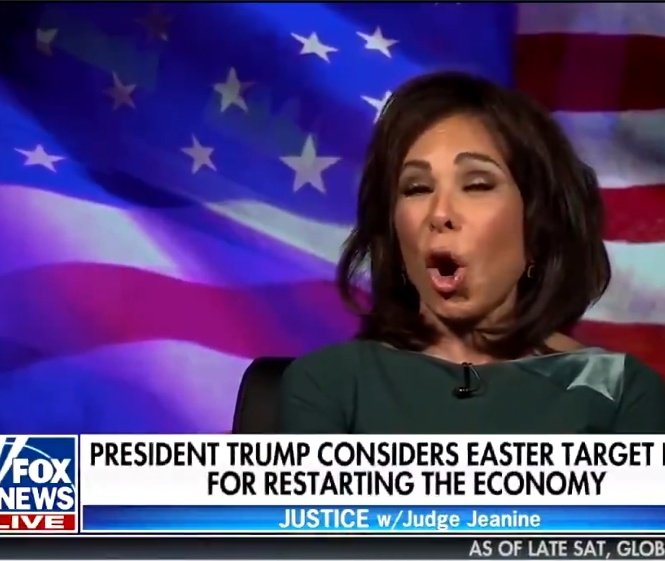 Judge Jeanine after longer than usual commercial breaks 1. Before the first...