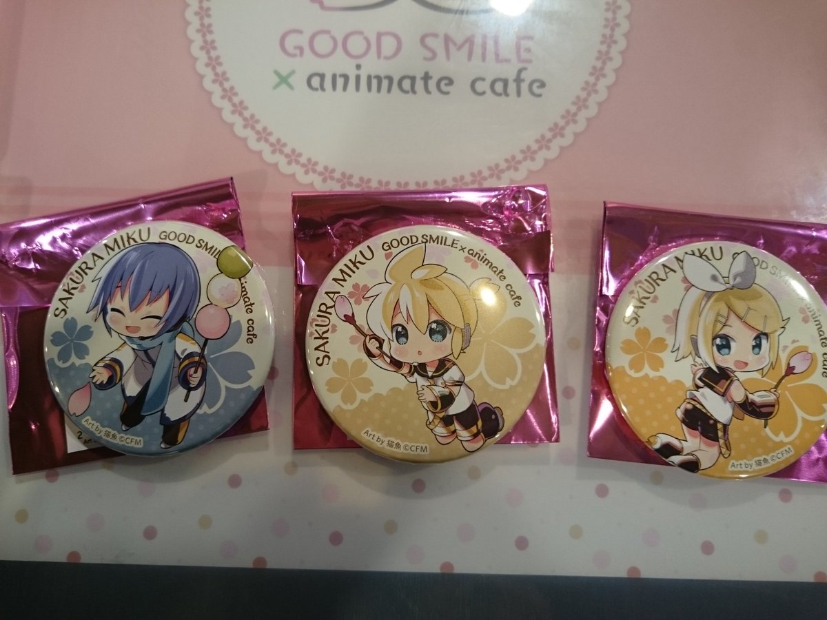 一部予約販売 初音ミク 桜ミク 鏡音リン 鏡音レン 巡音ルカ 缶バッジ アニメイトカフェ バッジ Mediseam Fi