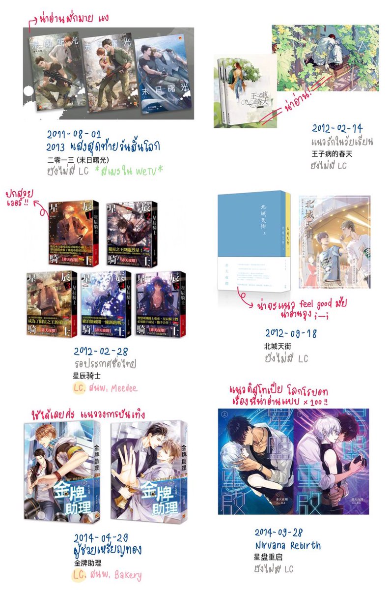 arriettybb's tweet photo. นั่งหาบางอย่างเกี่ยวกับคุณ #เฟยเทียนเย่เสียง เลยถือโอกาสนี้รวม Timeline งานทั้งหมดที่อ.เคยแต่งไปด้วยเลย อยากรู้มานาน 🥺💘 พอมาไล่ดูเลยได้รู้ว่า
1. อ.พัฒนาฝีมือเร็วมาก หน้าแรกกับสุดท้ายคือเหมือนคนละคนแต่งเลยค่ะ
2. เขียนเร็วมากกกก บ้าไปแล้ว 6เล่ม7เดือนบ้าง 3เล่ม4เดือนบ้าง... https://t.co/4wo9PwwQ8L