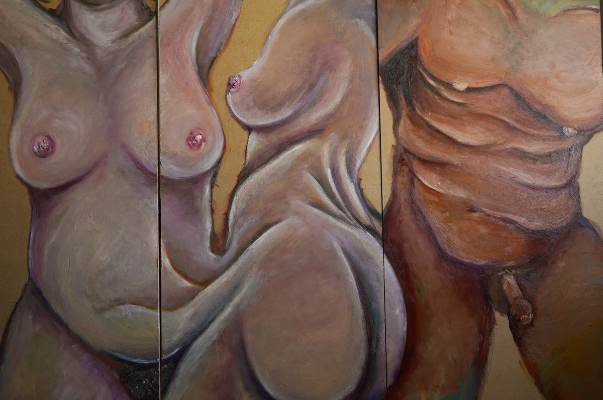 SharlaClynes's tweet photo. Bodies, bodies and more bodies. 
Am loving playing around with the twist and swerves of the human body!
.
.
.
.
#art #bodies #femaleformart #maleformart #surrealism #oils #oilpaint #bodypositivity https://t.co/PdfamK9Ein
