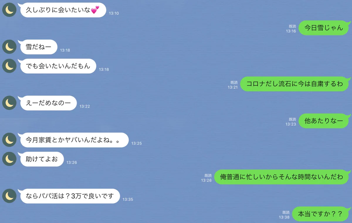 キャバ嬢からの営業LINEを断った結果？パパ活にはめっちゃ食いついたwww