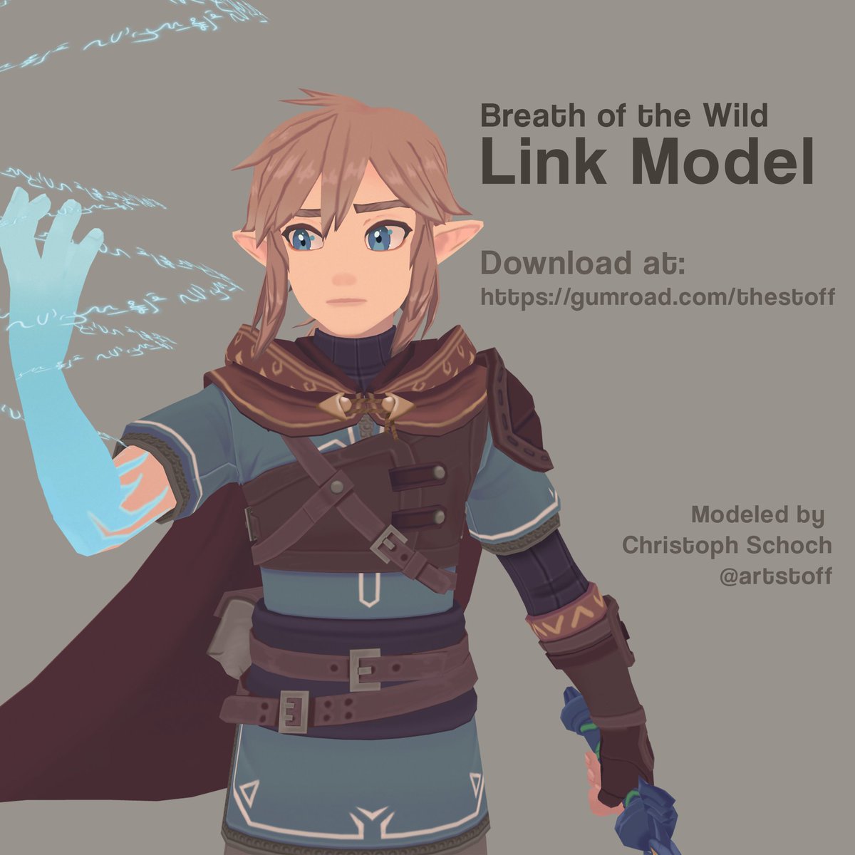 Botw Link Character Model.
