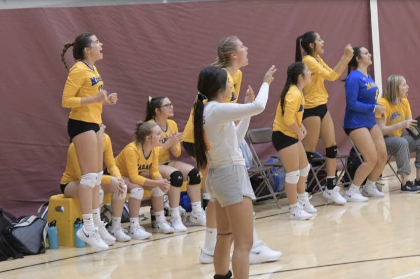rai__mma's tweet photo. I’m grateful to have had the opportunity to share my love for volleyball with my previous teammates and the MHS Volleyball Program. We shared a bond that will always be a part of me! I am honored to still be a part of the program! #maranapride 💛💙 https://t.co/J9Ha38Zbrf