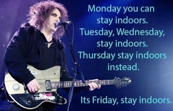 MrsValBom's tweet photo. Best thing I’ve seen all day #thecure https://t.co/bvlHjdCOH6