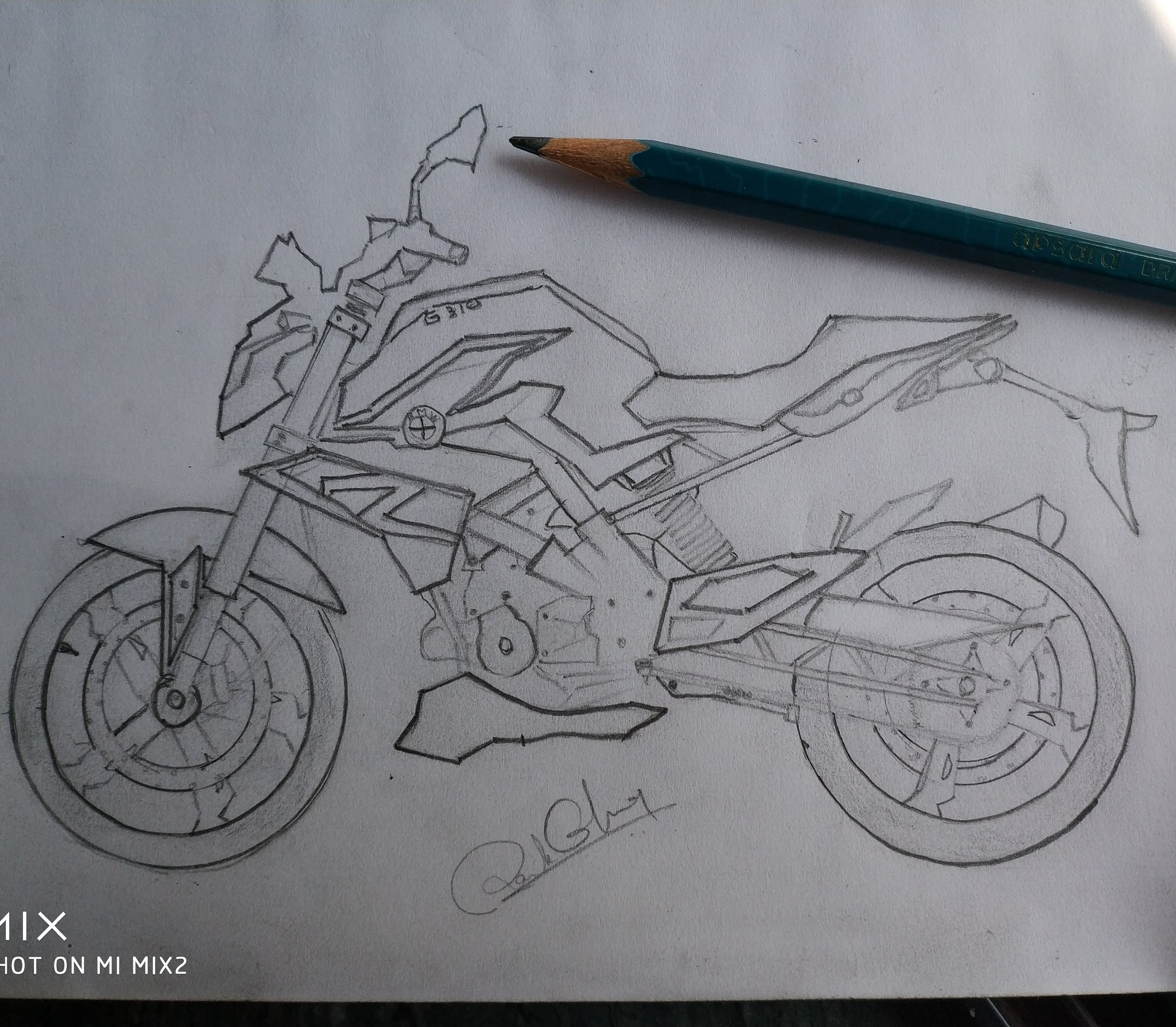 Large, 100x70 cm KTM bike drawing : r/pics