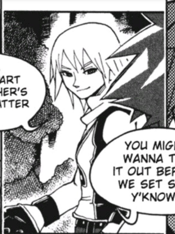 im glad the official manga knew kh1 riku has big smug cat energy before it was a thing 