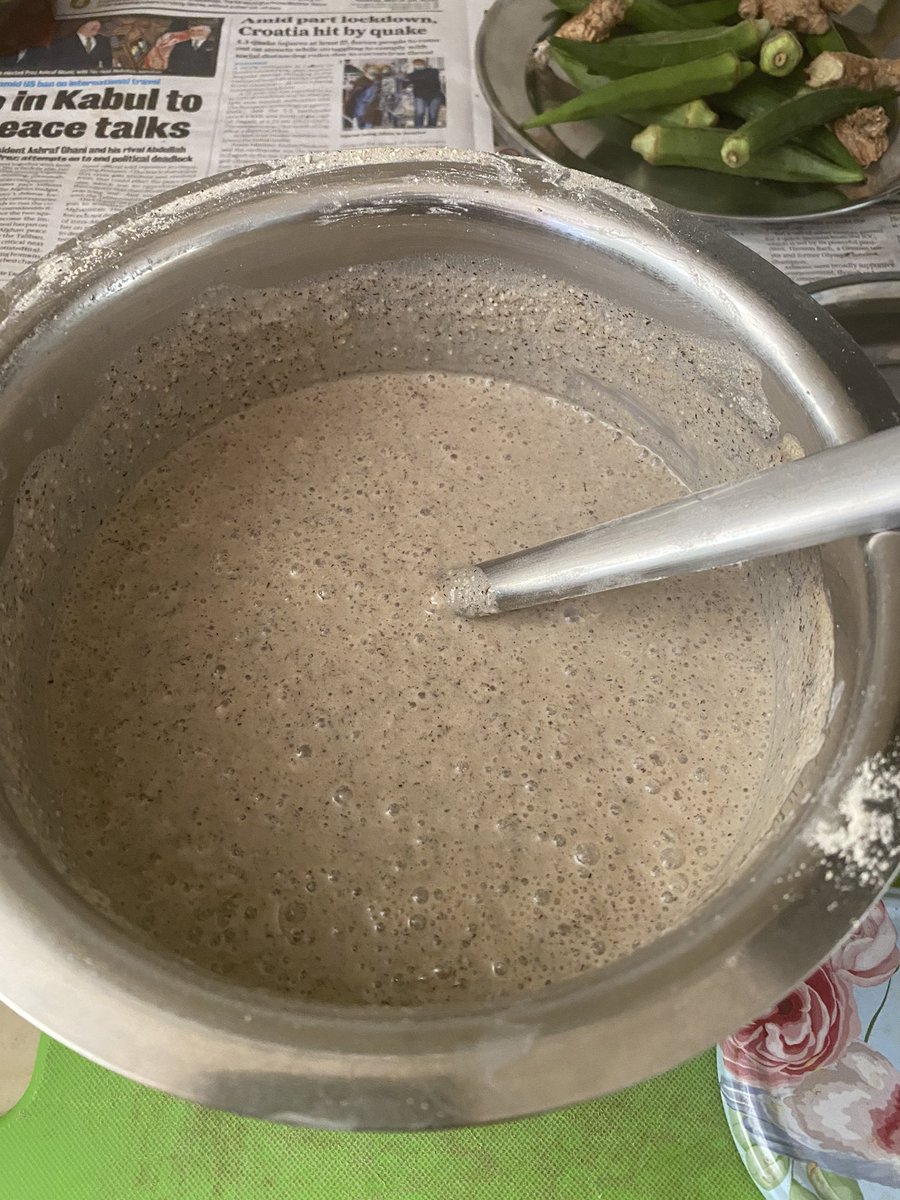 Day 5/21Mixed all the leftover flours - buckwheat, ragi, rice, wheat and some Rava in some dahi+water overnight. Added salt in morning and made these dosas for breakfast.  #Lockdown21