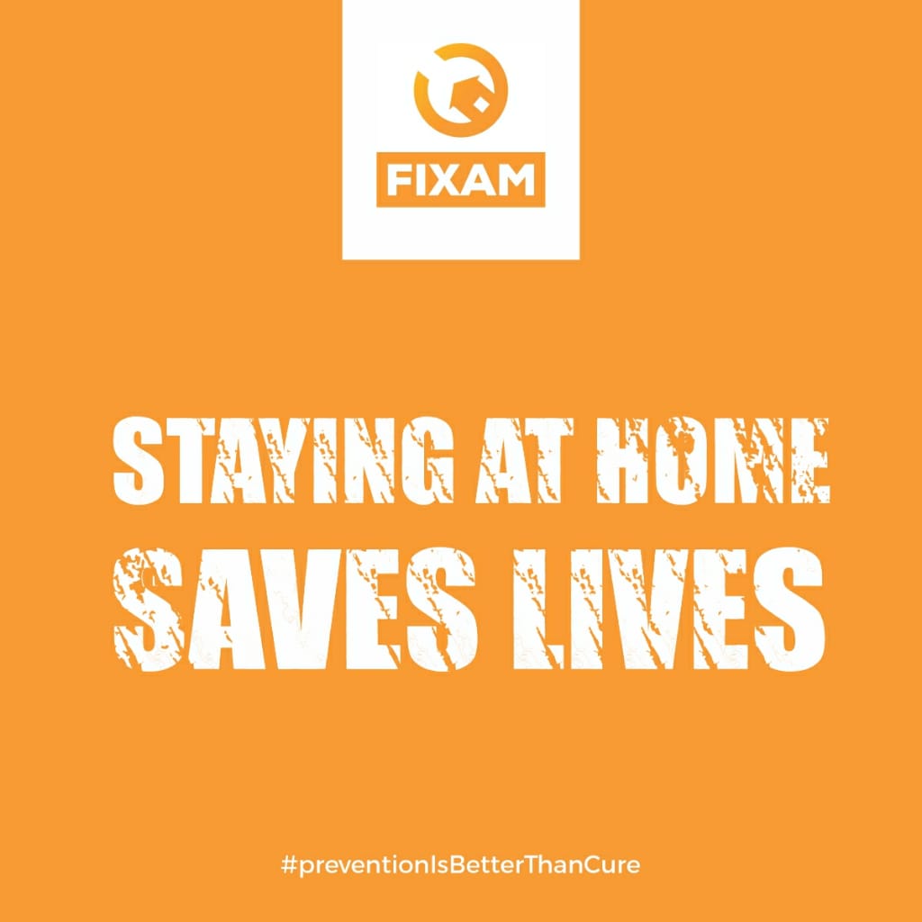FixamNow's tweet photo. Staying at home isn't just about you as an individual, but for the good of the society at large.
Do not underestimate the effects of the COVID 19 virus.
AT FIXAM,WE CARE...
#CoronaUpdate #StayAtHomeAndStaySafe
#StayHome #COVID19 #EarthHour2020 #thatsmyhustle #SundayMotivation https://t.co/u15XKqWnge