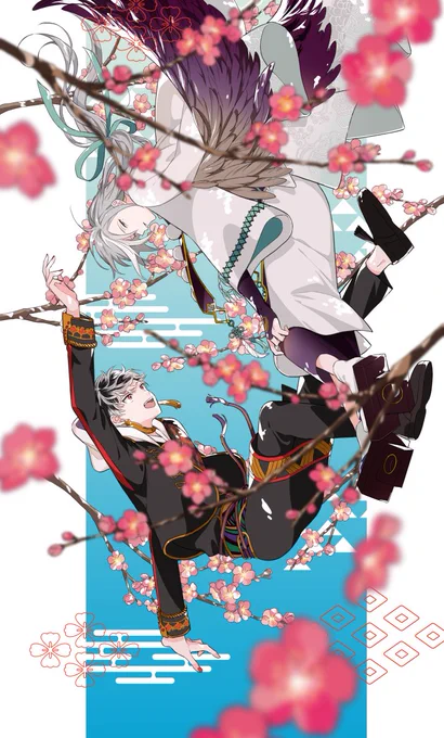 ?完成?何も考えずに縦長の絵にしたので表紙になるときはめっちゃトリミングされそう よかったら全体図をみてください 