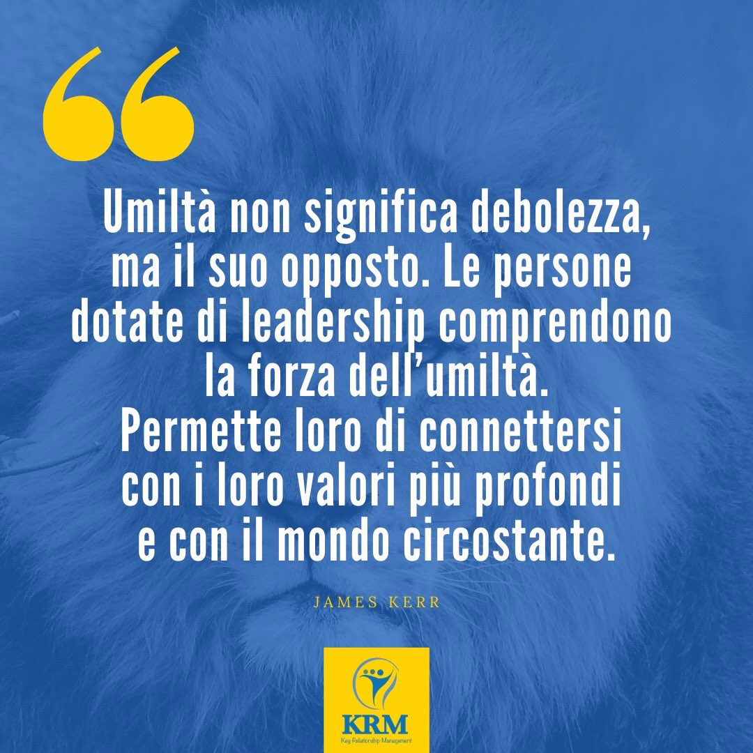 GAmoroso's tweet photo. 🔑 Umiltà non significa debolezza, ma il suo opposto.
Le persone dotate di leadership comprendono la forza dell’umiltà. Permette loro di connettersi con i loro 
valori più profondi e con il mondo circostante.

#krmitalia #keyrelationshipmanagement #emc https://t.co/9sleHYgHEQ