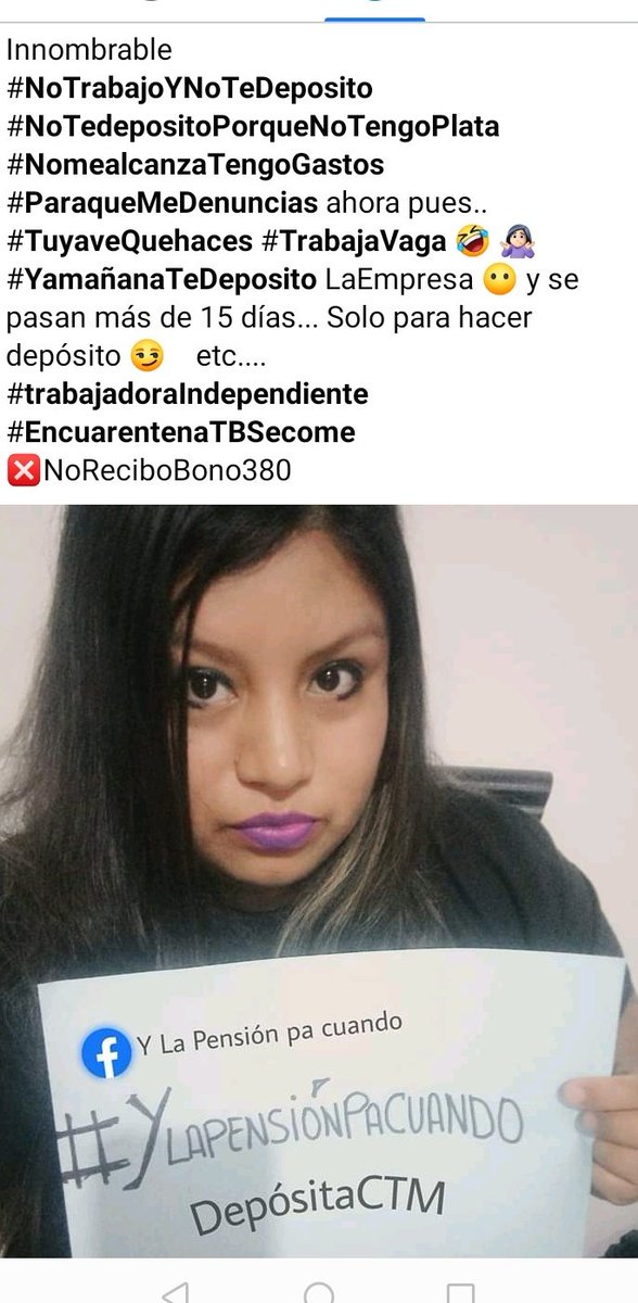 JessicaFelixD1's tweet photo. @FCastanedaP_ @MinjusDH_Peru Y todas las madres de familia del Perú 🇵🇪 que éstos meses no reciben pensión de alimentos. No las tomaron en cuenta https://t.co/MHhtZxQU75
