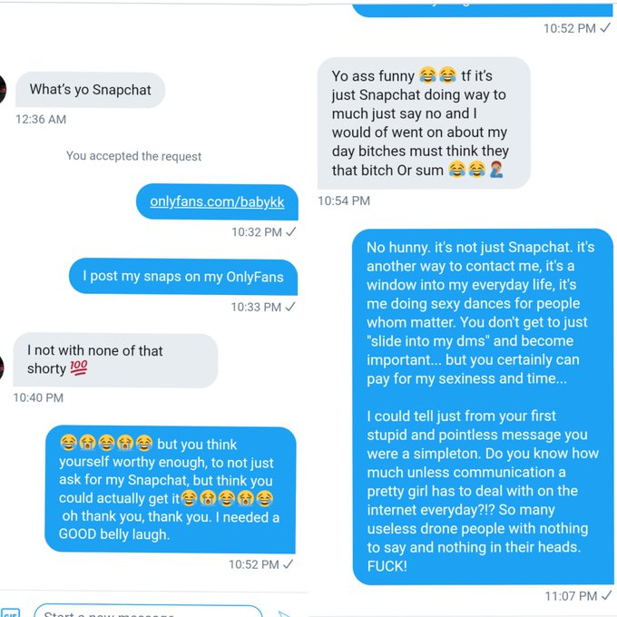 When contacting me please have something of value to say or something of value to give. I've never been<a href="/tag/triggered"class="tags"><span>#triggered</span></a>