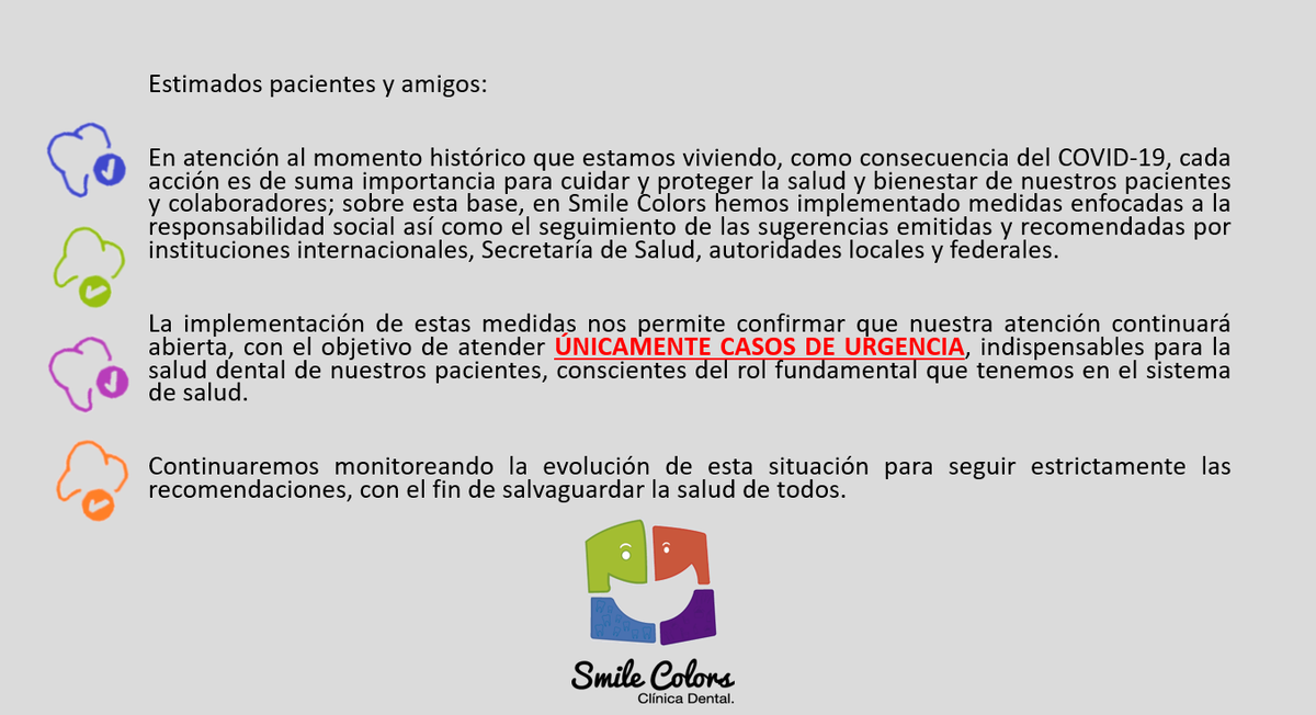 DentSmileColors's tweet photo. #QuedateEnCasa #covid_19mexico #SeamosResponsables https://t.co/CLtfoPkXjA