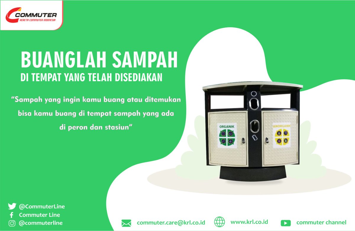 CommuterLine's tweet photo. #RekanCommuters, demi kebersihan dan kenyamanan bersama, mohon tidak makan/minum dan buang sampah di dalam kereta. https://t.co/t6Ro1oIEwK