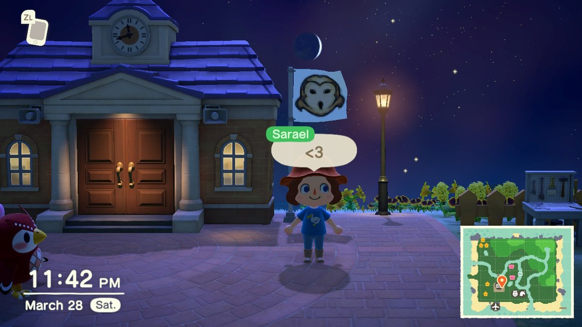 SerraNalaar's tweet photo. Blathers has a very familiar flag! #mtgjudge #archie #humanwizard #AnimalCrossing #ACNH #NintendoSwitch https://t.co/KGMfyvQ800