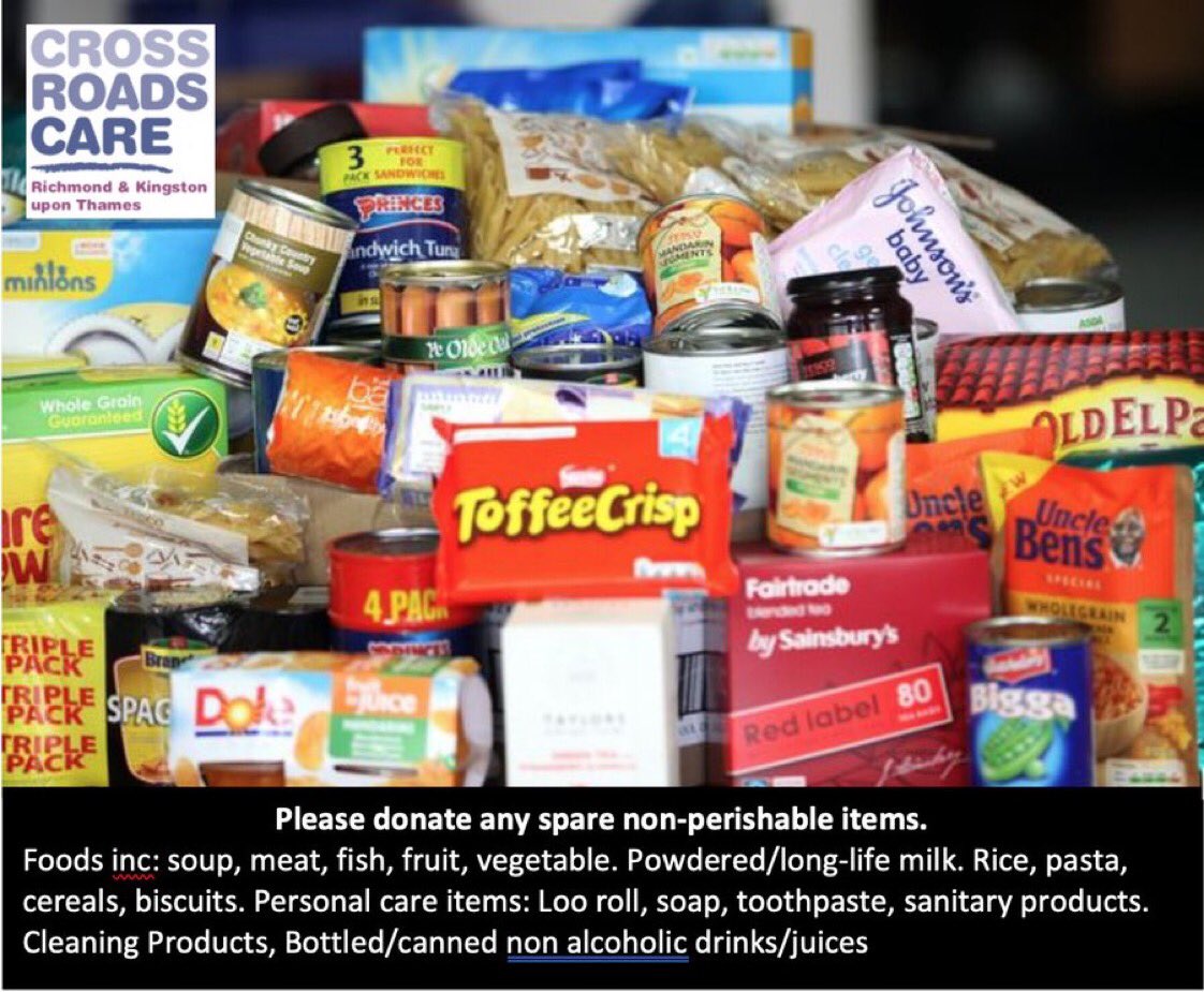 Collecting food for food bundles organised by Crossroads Care. Nick from <a href="/Thefunfactory00/">The Fun Factory</a> will collect from your doorstep &amp; deliver to Crossroads who will then distribute to those who need it. Leave your donation in a suitable bag. Text postcode &amp; door no. to 07930 576830. Pls RT