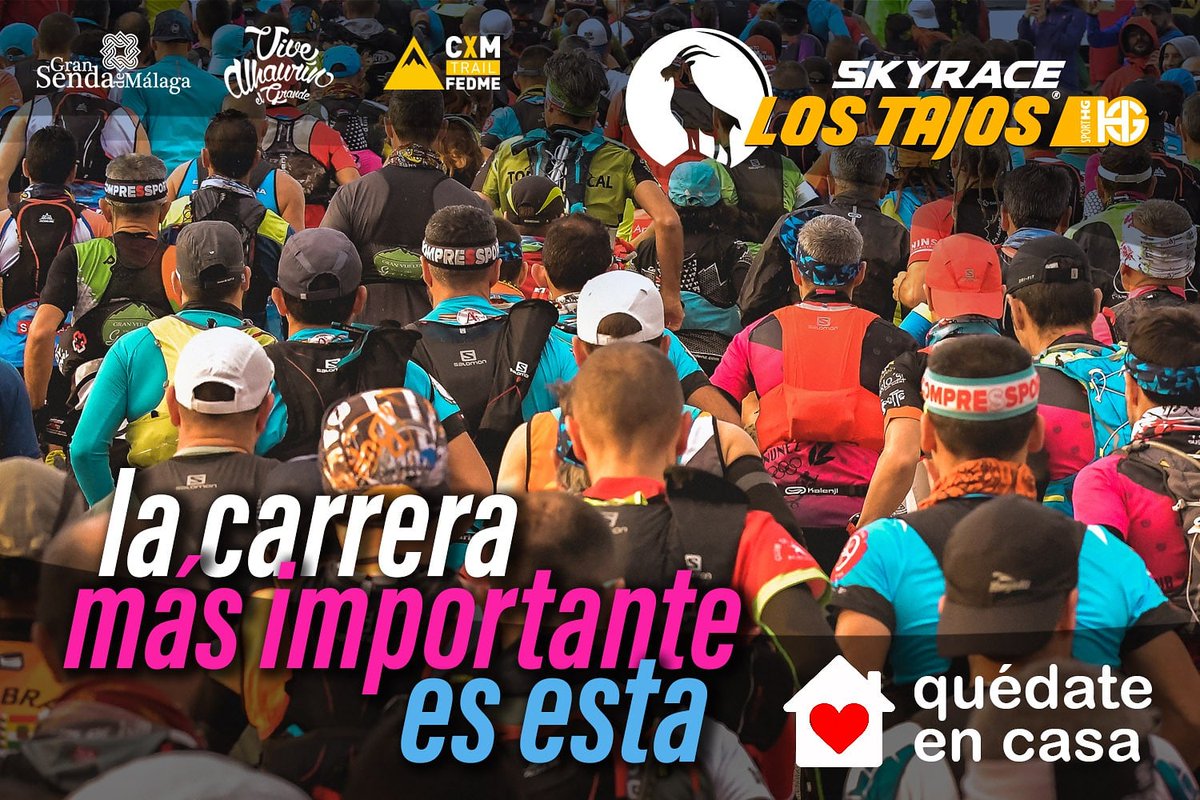 Hoy teníamos que estar librando una dura batalla con la montaña y con nosotros mismos. 
Pero el destino ha querido que hoy estemos librando una batalla mucho más importante. <a href="/DeportesDipMlg/">Diputación de Málaga es Deporte</a> <a href="/GranSendaMalaga/">Gran Senda de Málaga</a> <a href="/Ayto_Alhaurin/">Ayuntamiento de Alhaurín el Grande</a> <a href="/als_sport_es/">ALS Sport Shop</a> <a href="/amlsport/">amlsport</a> <a href="/sport_hg/">SportHG®</a> <a href="/fedme_es/">Fedme</a>