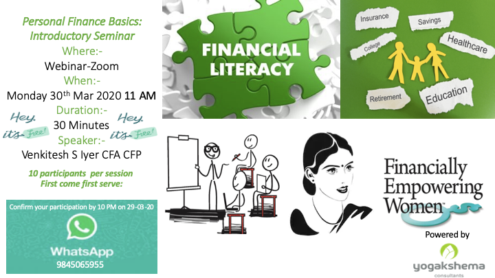 venkiiyer's tweet photo. A small initiative from my side to promote financial literacy among women. Free webinar for groups of 10.Exclusive for women.
@SRKoti @CouncilofFP @MFSahiHai @KotakMF @hdfcmf @ICICIPruMF @abcabslmf @iRadhikaGupta @amfiindia @skaeley @simpleharish @tigerrao7 https://t.co/ojFnuBigcP