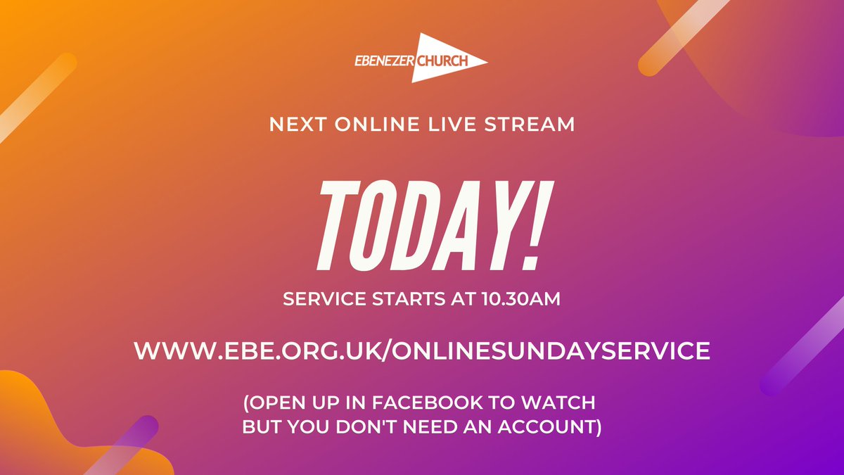 Join us at 10.30am for our online service here - facebook.com/ebechurch/post… #ChurchOnline #Bristolchurches