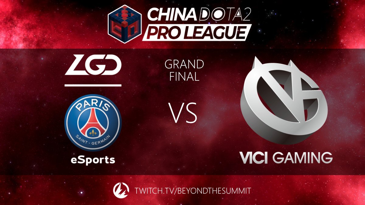 On BTS1, the Grand Final of the China Dota 2 Professional League is here with @PSGeSports @LGDgaming facing @VICI! Two titans clash in this massive Bo5 showdown! #Dota2 📺 twitch.tv/beyondthesummit 🗣️ @Bkop92