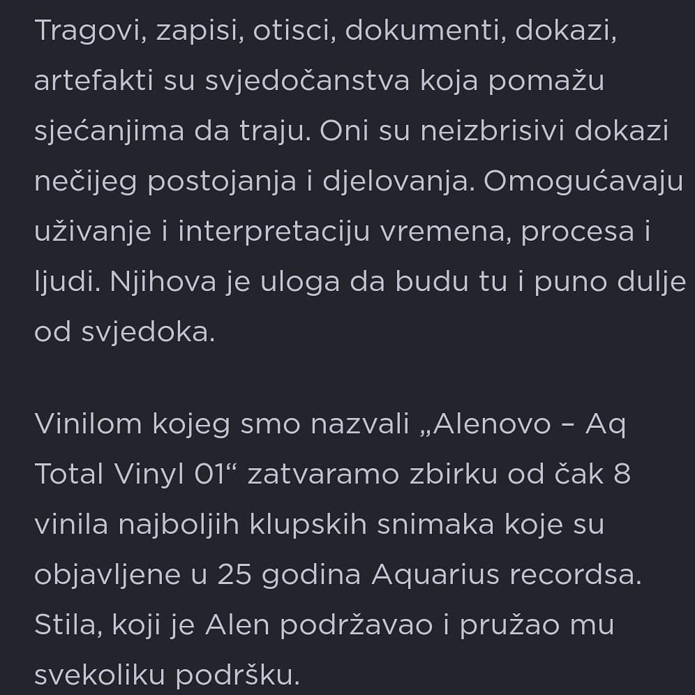 Prošla je godina u kojoj zvukom ispunjavamo nastalu prazninu. 🖤

Alenovo - Aq Total Vinyl 01: bit.ly/3bDekrh