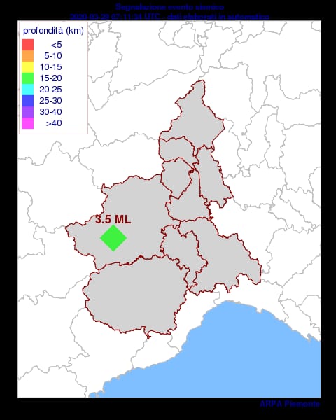 ProCivPiemonte's tweet photo. Una scossa di #terremoto di magnitudo ML 3.4 è avvenuto nella zona a 6 km di Coazze (TO), ad una profondità di di 20 Km. alle 9. 11 di questa mattina. Non sono segnalati danni anche se la #ProtezioneCivile  regionale sta continuando le verifiche sul territorio interessato. https://t.co/9tJ0YeGsAY
