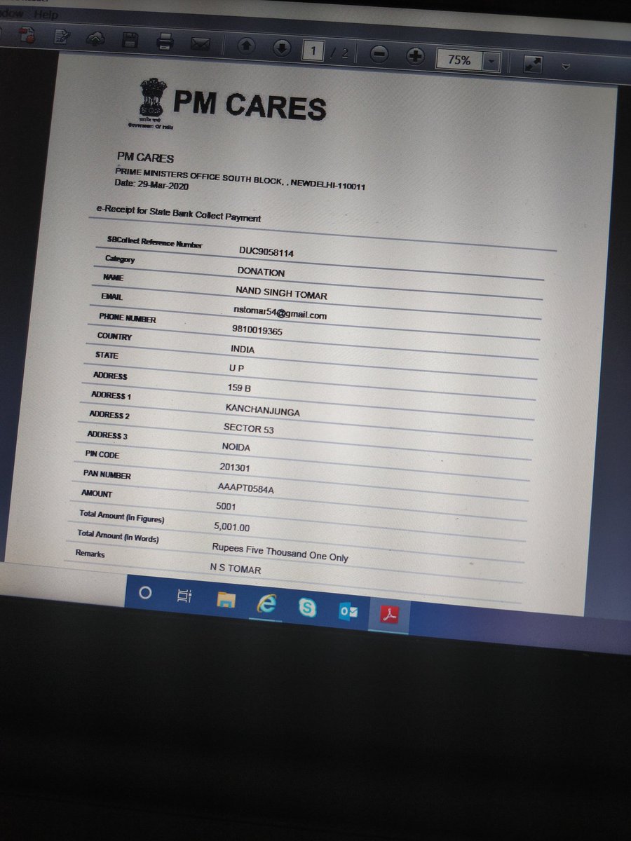 <a href="/narendramodi_in/">narendramodi_in</a> <a href="/BJP4India/">BJP</a> <a href="/sambitswaraj/">Sambit Patra</a> <a href="/rajnathsingh/">Rajnath Singh</a> <a href="/aasthatomar/">Aastha Tomar</a> <a href="/akshattomar/">Akshat Singh Tomar</a> <a href="/ShreyaTomar24/">Shreya Singh Tomar</a> Respected <a href="/narendramodi/">Narendra Modi</a> ji I have retired from BHEL in 2014. I am contributing a small amount for our contry