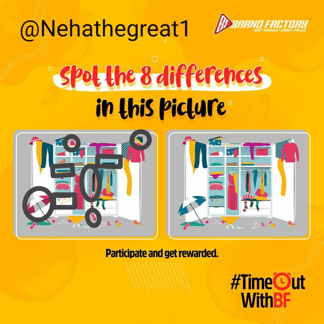 SharmaJiJr_'s tweet image. Spotted 8 Differences😍

#TimeOutWithBF 
@BrandFactoryIND 

Join
@shrmsneh 
@VarshaSharma32 
@anuj121 
@Jyoti14300 
@imPalak18 
@Rekha_i_am 
@abha_mishra19 
@prashantDocean 
@YashGoy54892506 
@EktaPat22226716