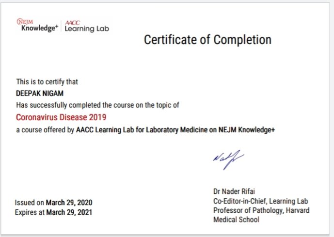 Deepak10491's tweet photo. Covid-19 Certificate https://t.co/u23qlmEbIE