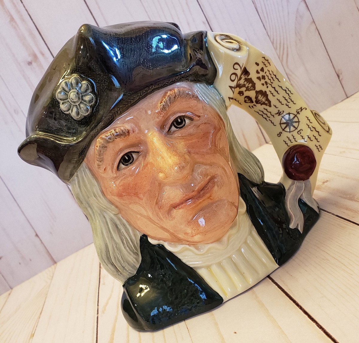 atticesoterica's tweet photo. Vintage Royal Doulton Christopher Columbus Highly Decorative Toby Jug Issued To Commemorate The 500th Anniversary Of The Discovery New World https://t.co/icIcybqVXX #Antiques #Vintage #AtticEsoterica #Etsy #Collectibles #TobyMug https://t.co/qDWWqCSe1w