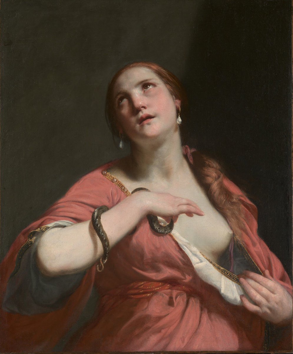 Genevieve on Twitter: "Guido Cagnacci (1601-1663), The Death of Cleopatra, oil on canvas, ca. 1645-55… "