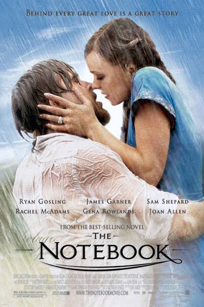 9. The notebook- Soppy alert but I don’t think i’ve ever found myself sobbing so much I can’t breathe as I did by the end of this.