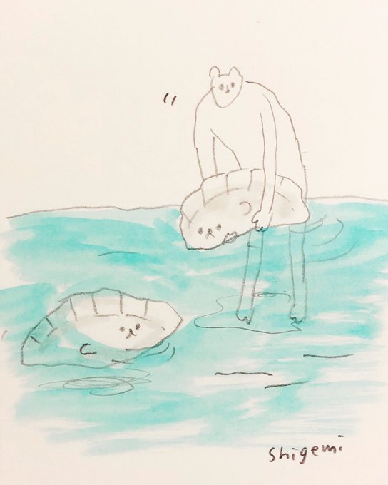 ぎょうざらし(餃子アザラシ)
泳ぐ練習。 