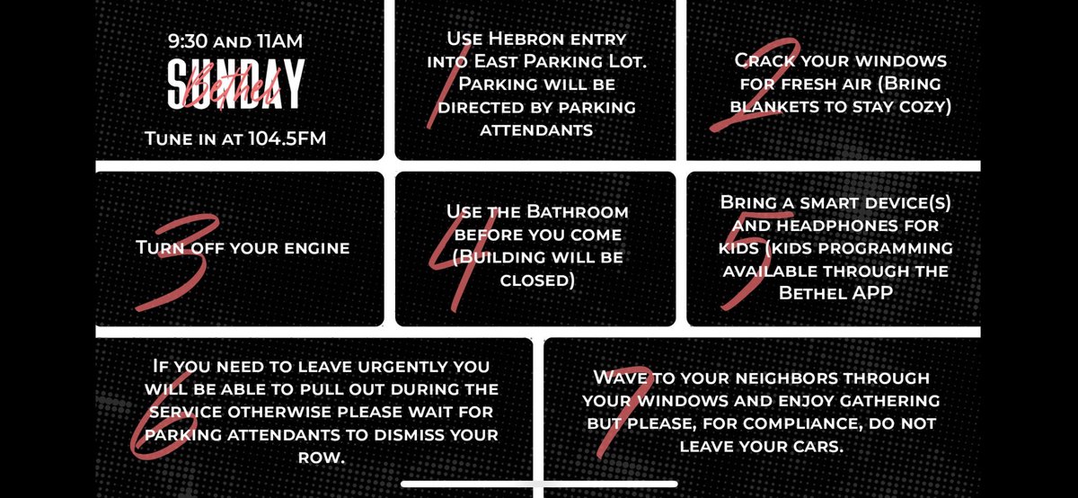 Bethel Church is changing up it’s Sunday services so people can “drive-in” and worship together. 

You can still be connected with your community while safely practicing social distancing!