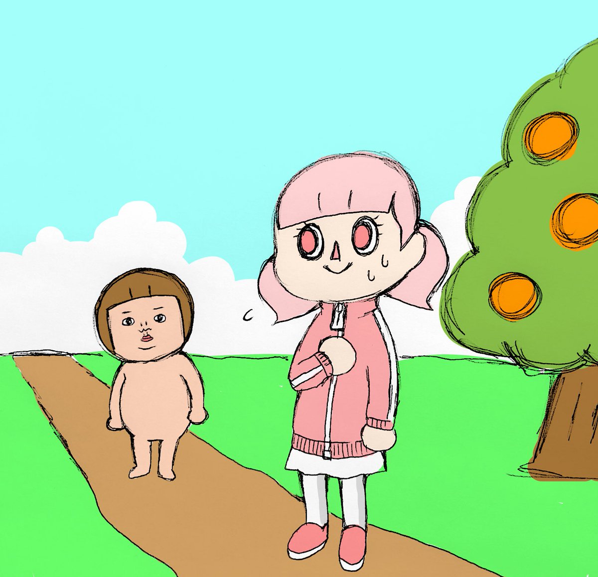 ここ 良い島ですね まるこ ゆきりぃやまる のイラスト