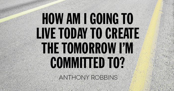 EsiColbert's tweet image. “How am I going to live today to create the tomorrow I’m committed to?”  - Anthony Robbins