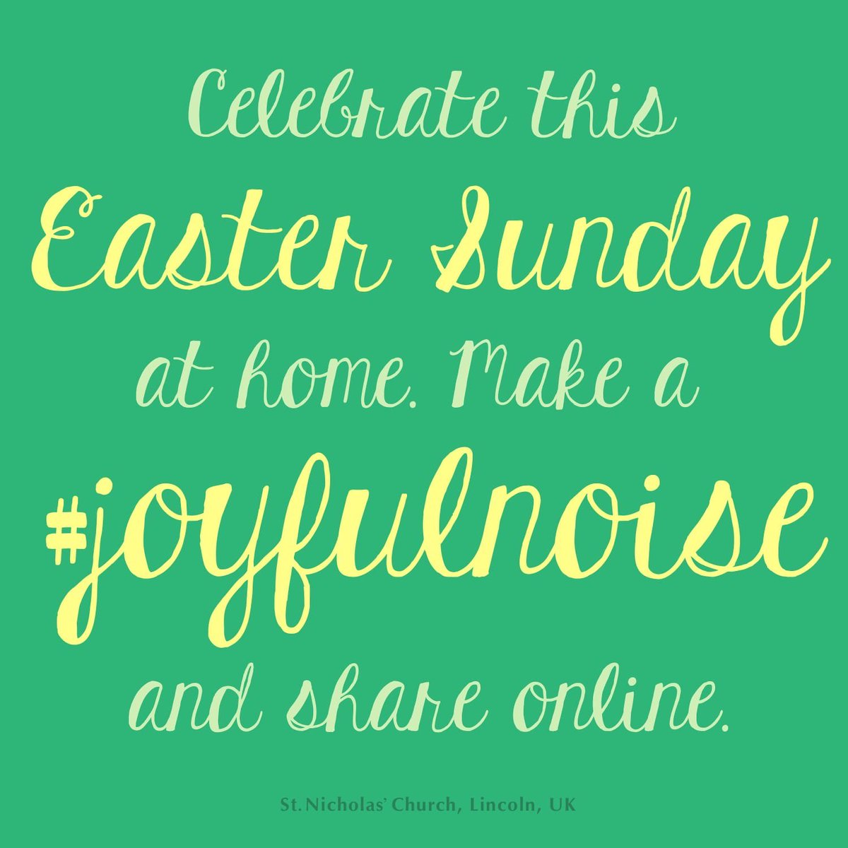 Announcing #joyfulnoise. Get ready to celebrate the resurrection out loud. Watch this space for more information on how to take part.