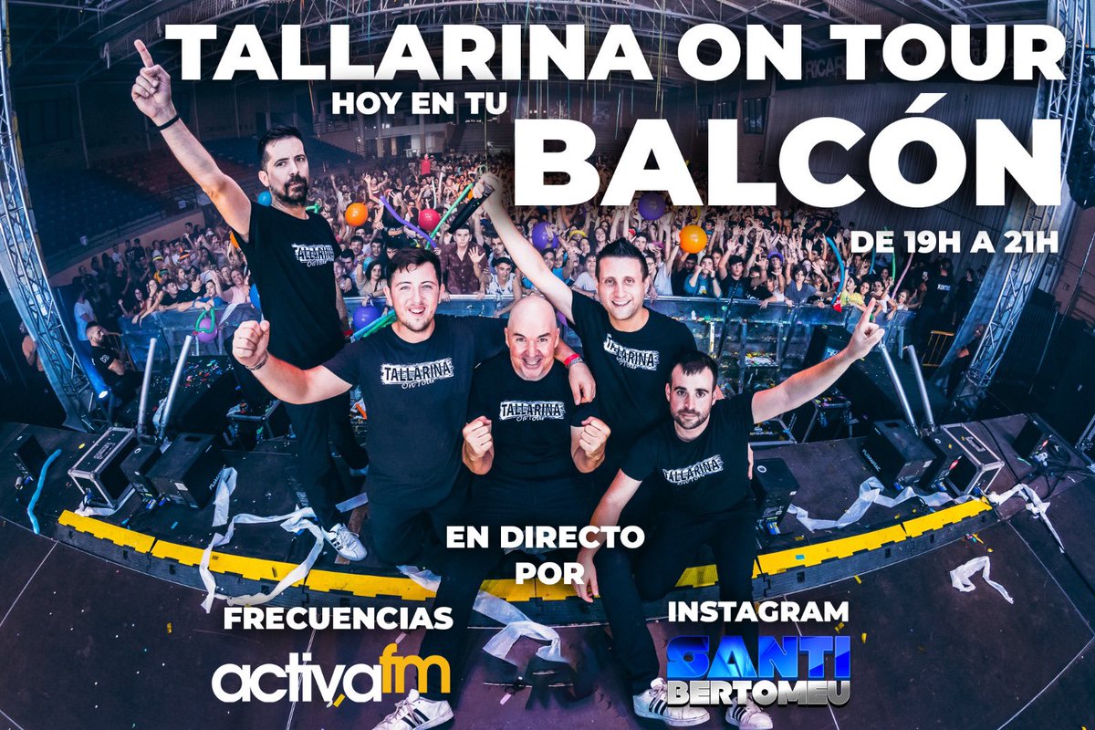 ¡Hoy el confeti lo limpias tu!
Nos oímos esta tarde de las 19h a las 21h por las frecuencias de @ActivaFM_ y en directo por el Instagram de @santibertomeu 
#MeQuedoEnCasa #QuédateEnCasa #nosquedamosencasa
#encasa #cuarentena #yomequedoencasa #yonosalgodecasa #FiestaEnElBalcón