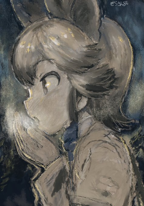 朝のリカオン(油彩風) 