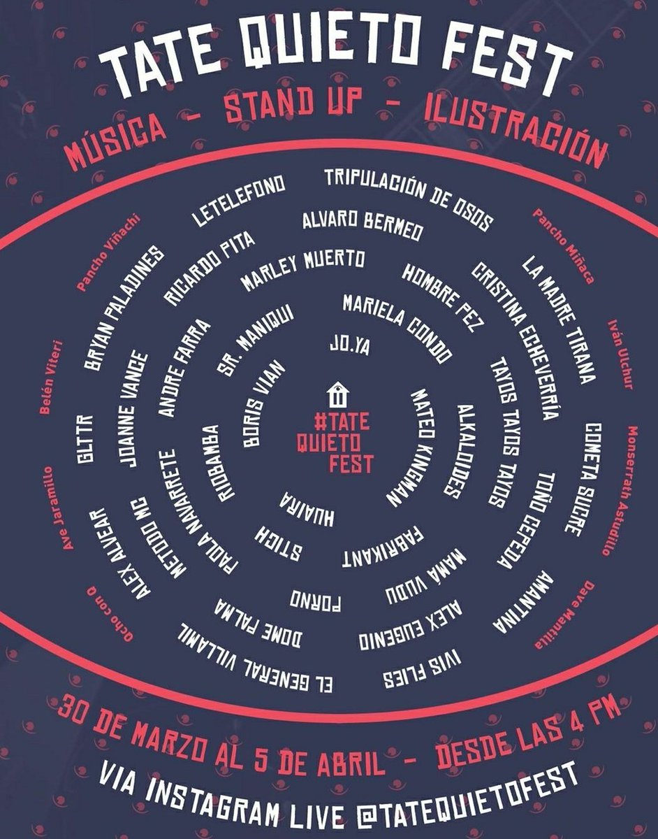 ¡¡ATENTOS!! se viene el #TateQuietoFest