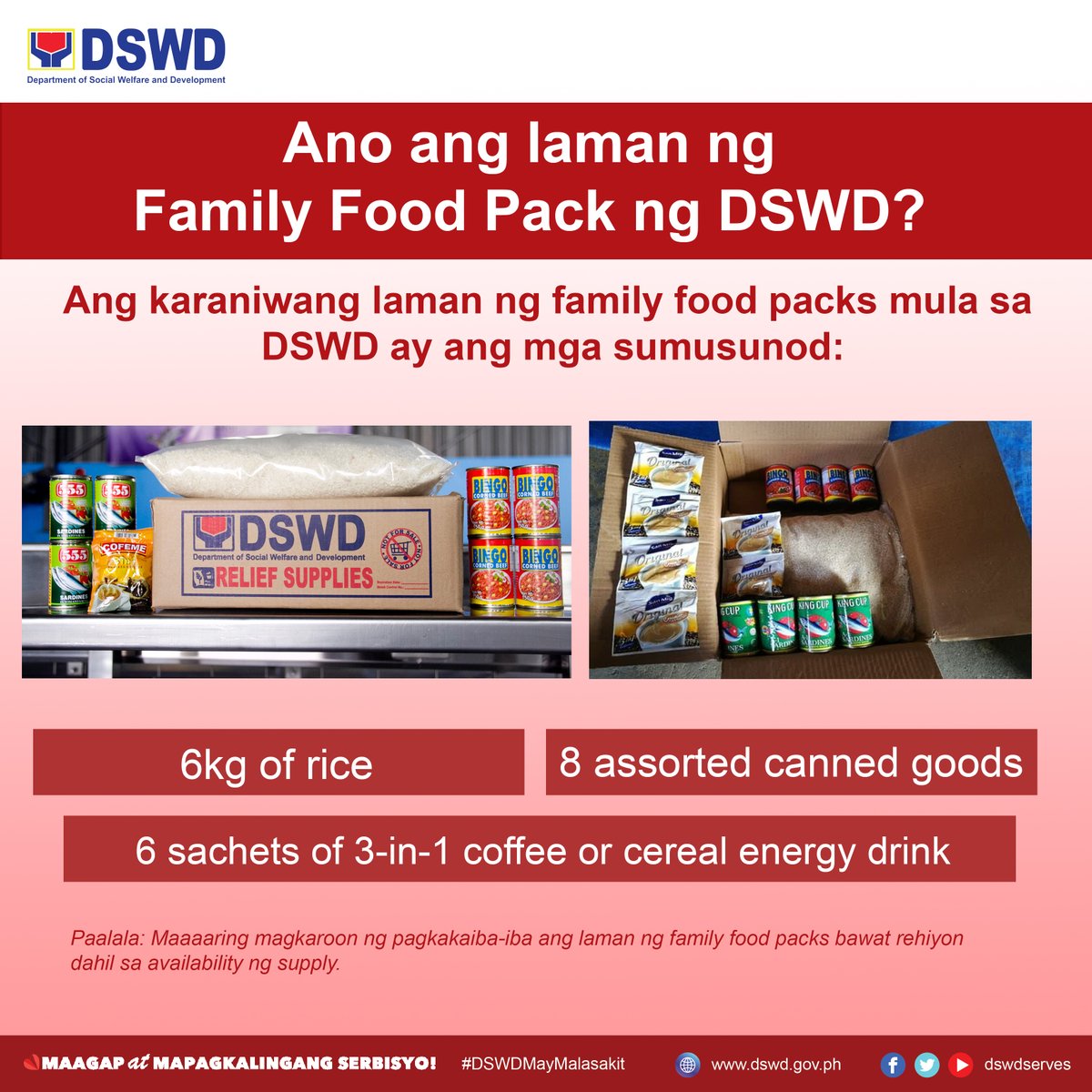dswdserves's tweet photo. DSWD assures no delays in delivery of goods to LGUs. READ: https://t.co/39maYVG2yI 
#DSWDMayMalasakit 
Maagap at Mapagkalingang Serbisyo! https://t.co/XPRB3QOEz3