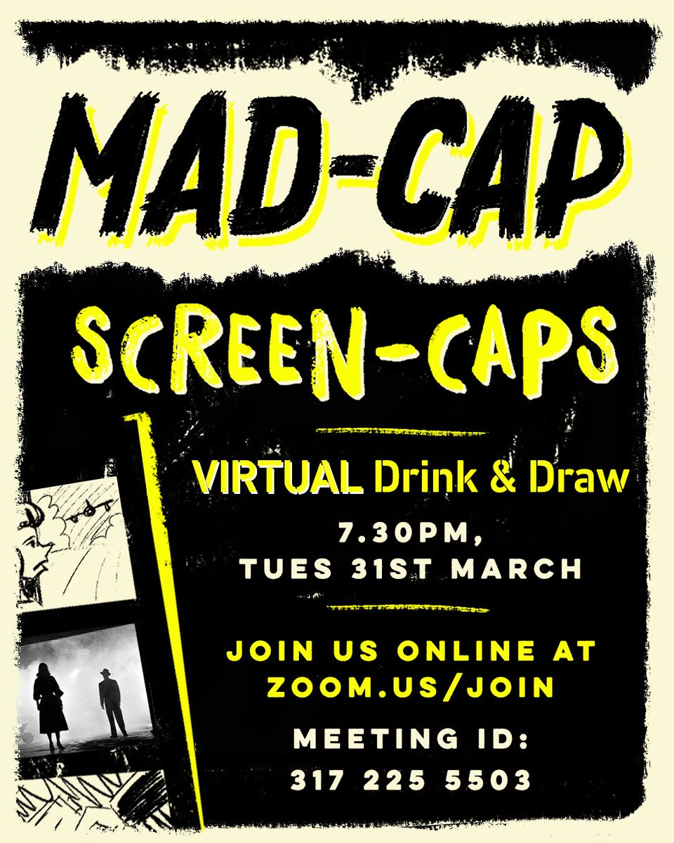 Join our Drink &amp; Draw online this week with @zoom_us! 7.30pm with code 317 225 5503. Prompts to be posted on the night. See you there!