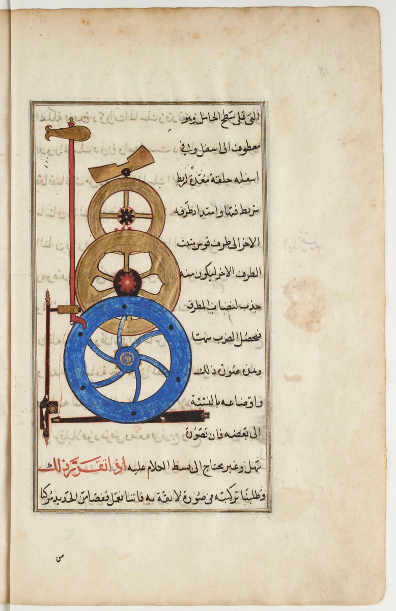 VanessaDesclaux's tweet photo. #manuscritconfiné passe aussi au #ChangementDHeure avec le traité d’#horlogerie Al-Kawâkib al-duriyya (les astres brillants) copié au Caire #Egypt en 1559, rédigé par Taqî al-Dîn, l’#astronome le plus important de la #Turquie ottomane. 63 dessins d’or, argent, rouge, noir et bleu https://t.co/Xo4GbikOeV
