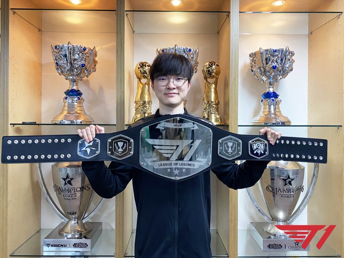 Faker ha sido elegido MVP en T1 / Fuente: Twitter de @T1LoL