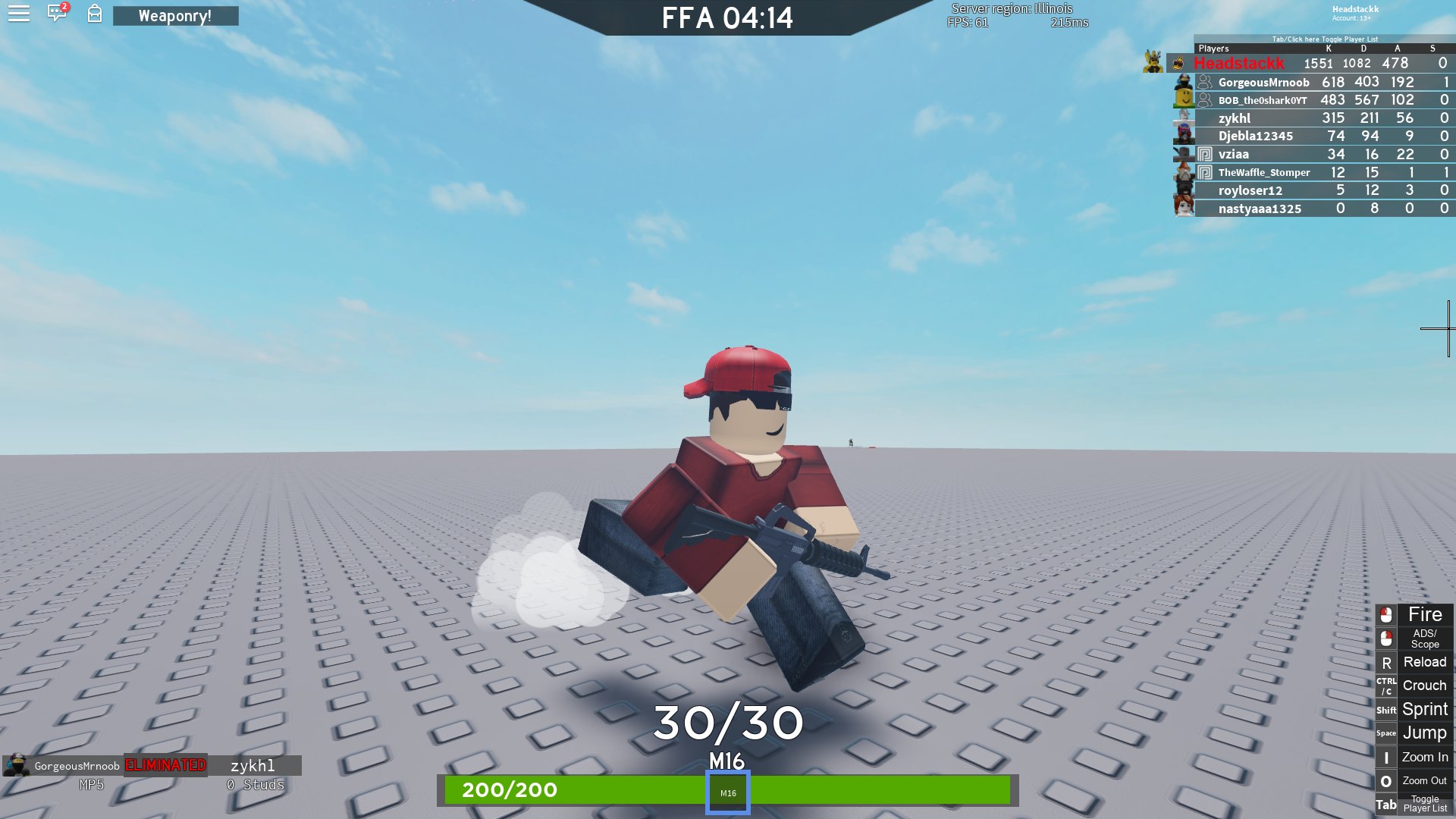 Headstackk On Twitter Arsenal In Third Person Damn Lookin Fresh Doe Ngl - how do you crouch in arsenal roblox pc