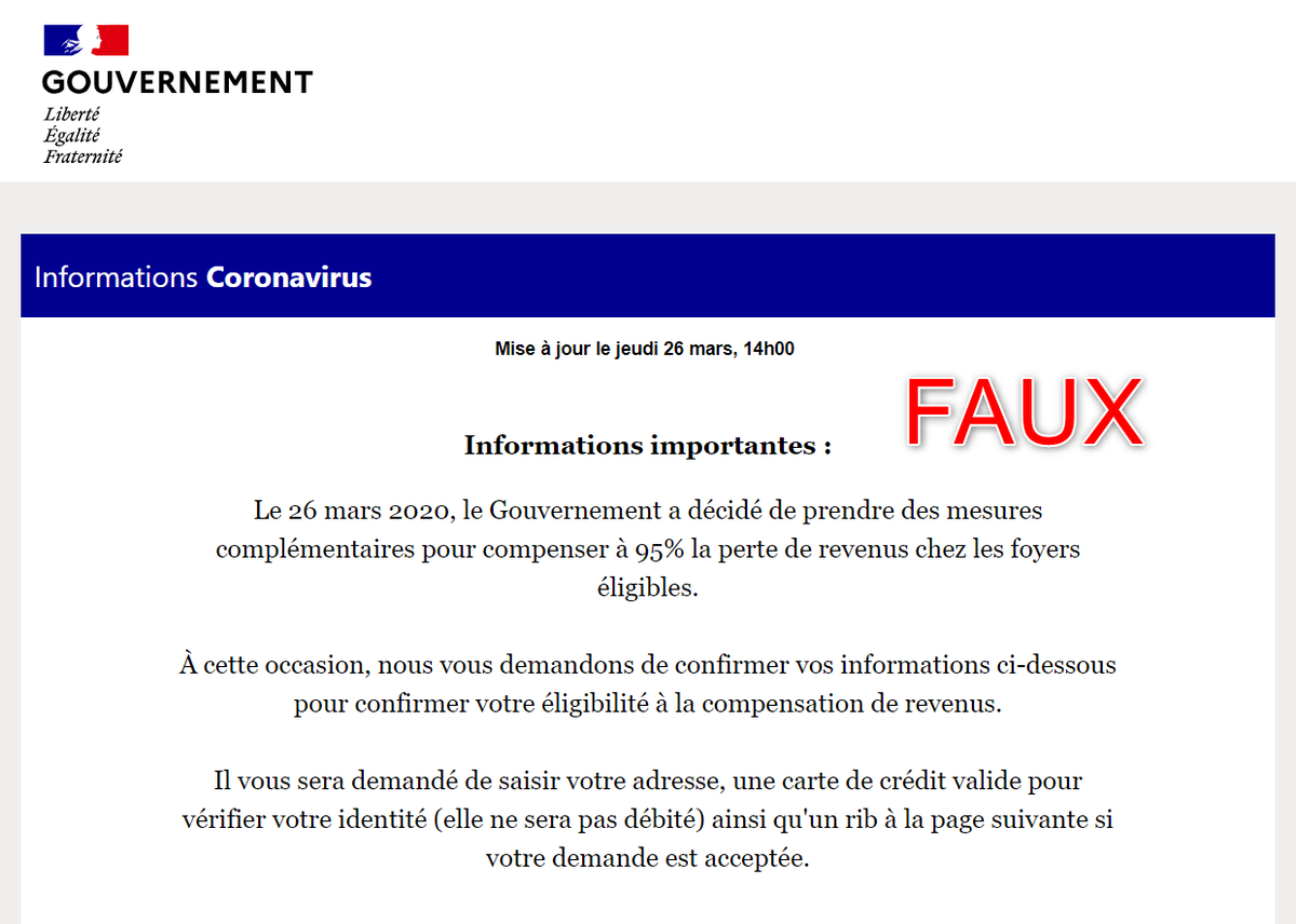 signalspam's tweet photo. Les modules Signal Spam pour les navigateurs intègrent des fonctionnalités de signalement des URL dangereuses. Par exemple cette arnaque, dont l’URL est désormais bloquée pour les utilisateurs et fait l’objet d’une procédure de takedown. https://t.co/e5TGNBMEUJ